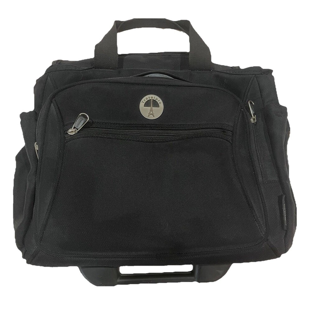 Travelpro WalkAbout Lite Rolling Tote 6413-14 Black 20” x 14” x 9”